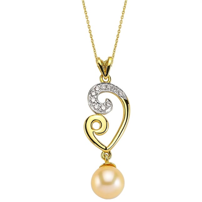 0.18 Ct Diamond Heart Solid Gold Necklace