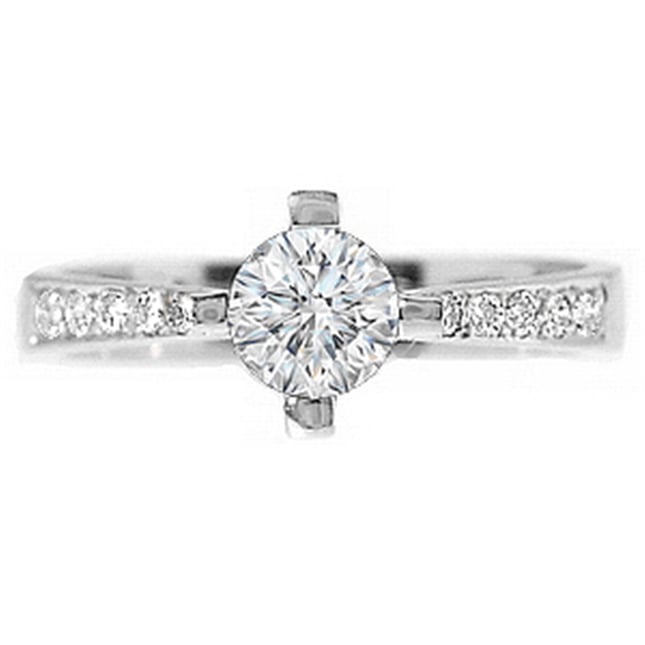 0.63 Ct Diamond Solitaire Solid Gold Ring