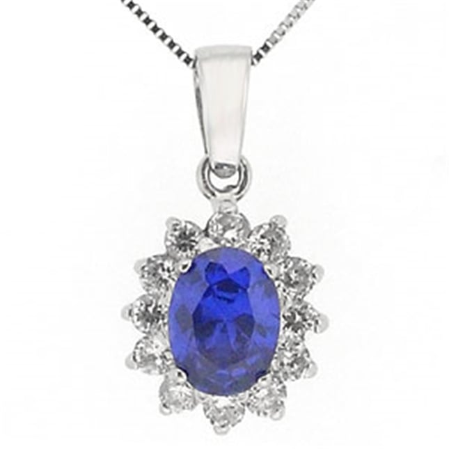 Oval Halo Solid Gold Necklace