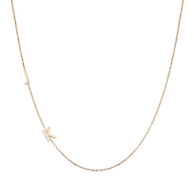 Initial Solid Gold Necklace
