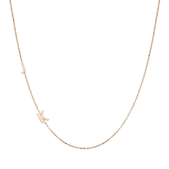 Initial Solid Gold Necklace