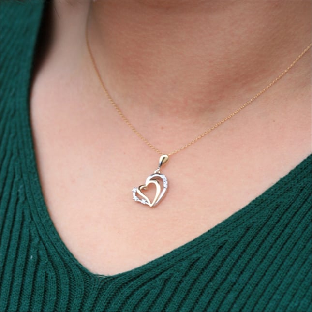 Heart Solid Gold Necklace