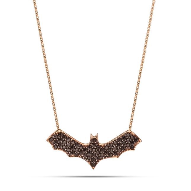 Bat Gothic Solid Gold Necklace