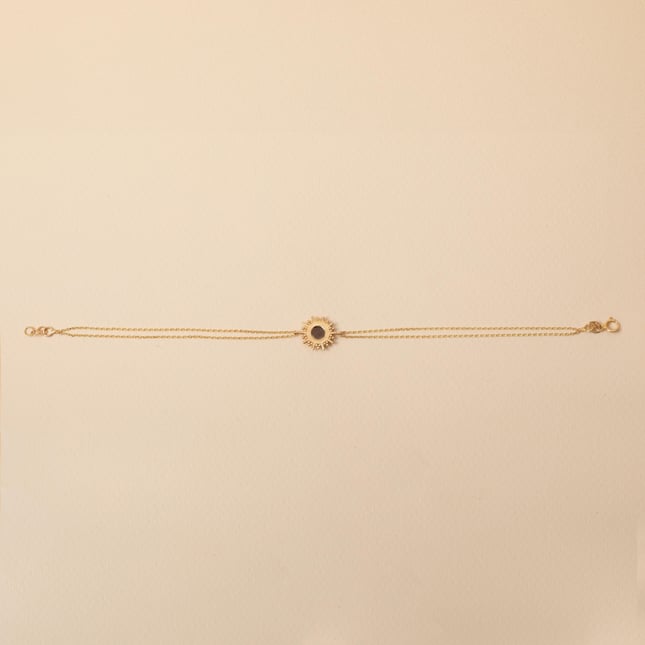 Radiant Sun Pendant Opal Solid Gold Bracelet