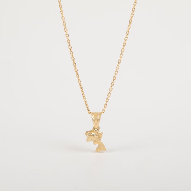 Lucky Goldfish Solid Gold Necklace