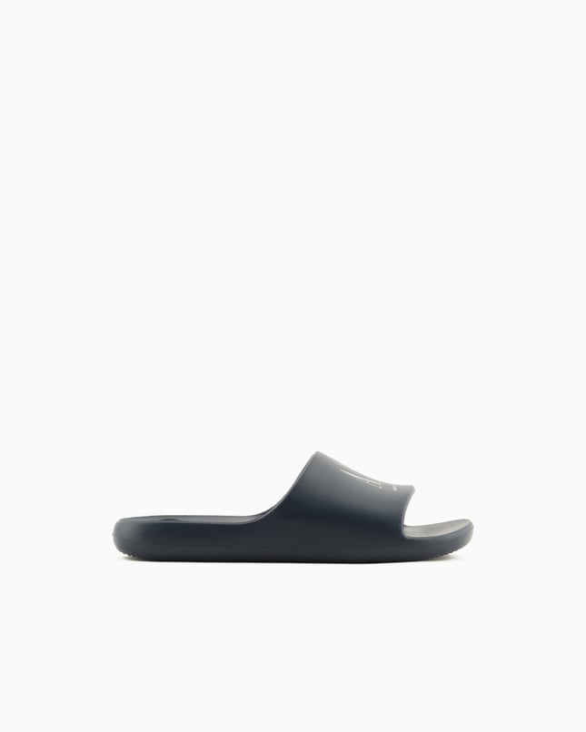 ARMANI EXCHANGE Armani Exchange Erkek Rahat Düz Taban AX Logolu Lacivert Terlik XUP012 XV675-K487