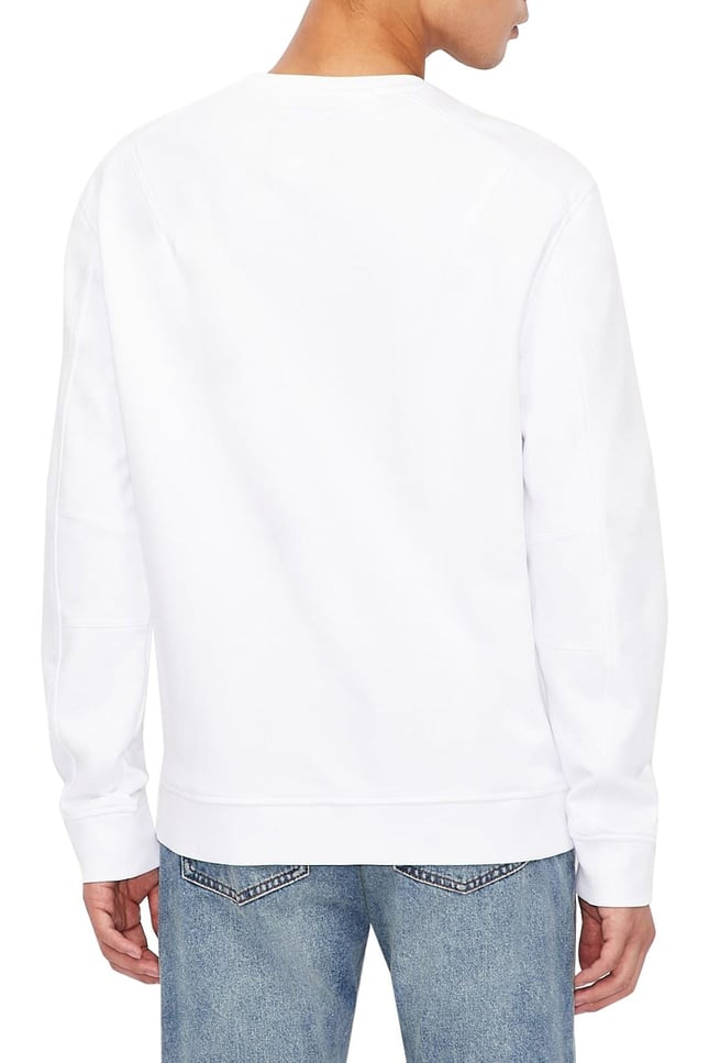 Armani Exchange Erkek Marka Logolu Uzun Kollu Bisiklet Yaka Günlük Beyaz Sweatshirt 8NZMPA ZJ1ZZ-1100
