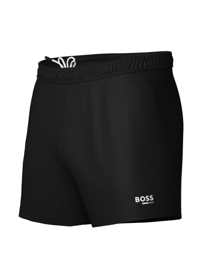 BOSS Erkek Beli Lastikli Logolu Rahat Kesim Siyah Mayo 50554613-005