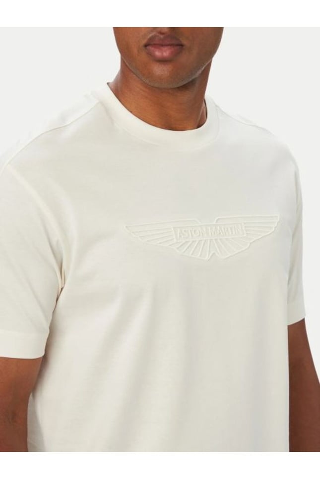 BOSS Erkek Bisiklet Yakalı Ekstra Yumuşak Pamuklu Logo İşlemeli Kısa Kollu Ekru Polo Yaka T-Shirt 50565042-118