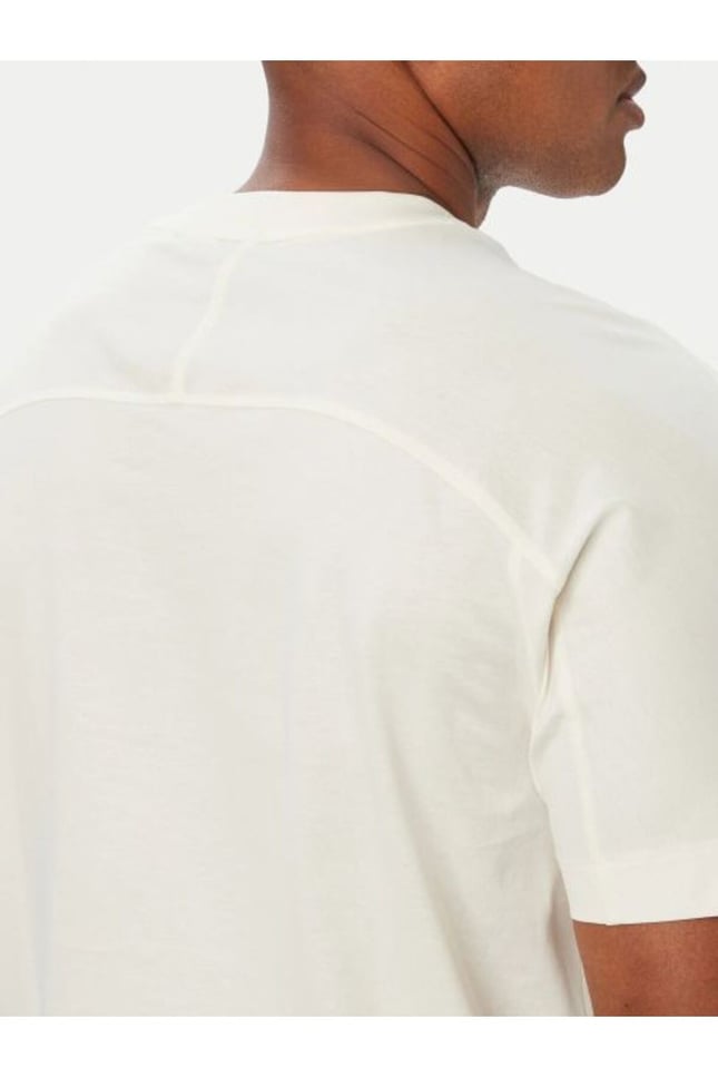 BOSS Erkek Bisiklet Yakalı Ekstra Yumuşak Pamuklu Logo İşlemeli Kısa Kollu Ekru Polo Yaka T-Shirt 50565042-118