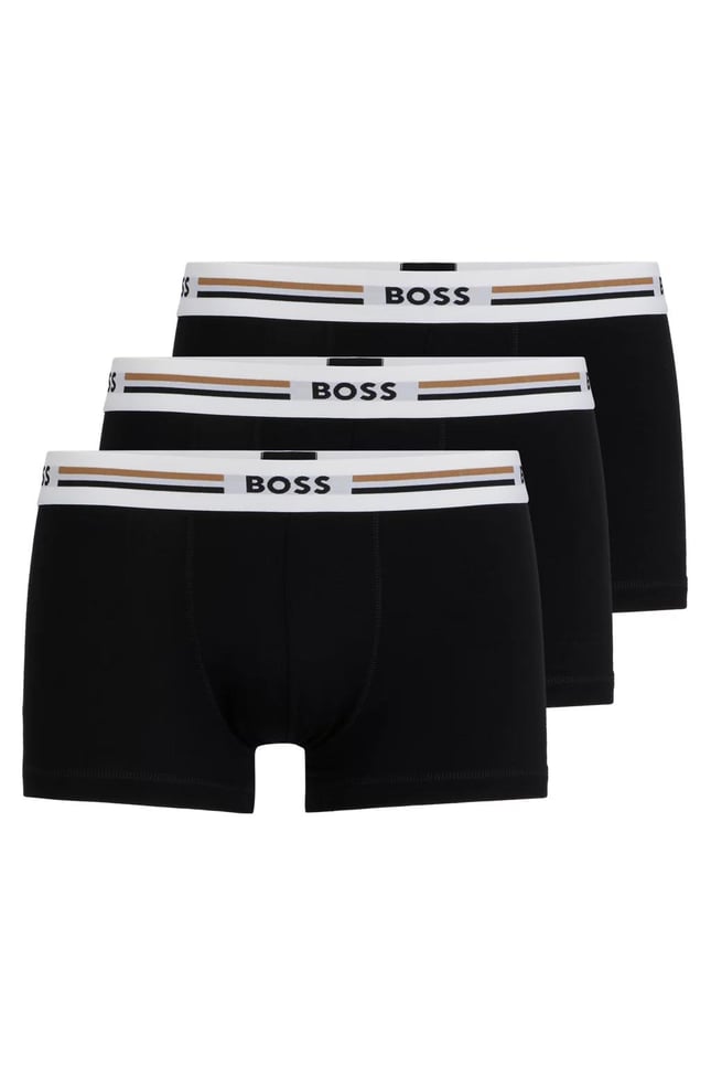 BOSS BOSS Erkek Marka Logolu Beli Lastikli Siyah Boxer 50492200-001