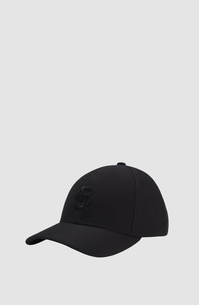 BOSS Erkek Monogram Logo İşlemeli Pamuklu Siyah Şapka 50566252-001