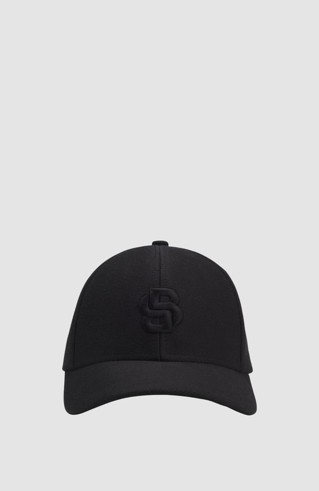 BOSS Erkek Monogram Logo İşlemeli Pamuklu Siyah Şapka 50566252-001