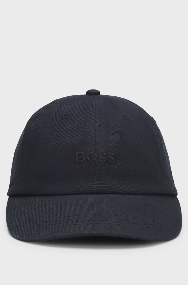 BOSS Erkek Nakışlı Logo Desenli Ayarlanabilir Tokalı Pamuklu Siyah Şapka 50574494-001