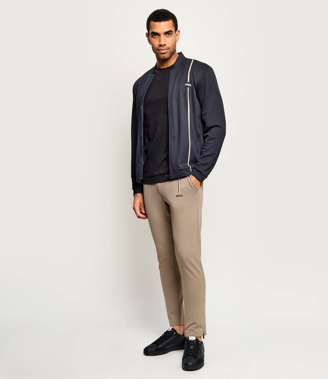 BOSS Erkek Normal Kesim Isı Düzenleyici Esnek Gabardin Kumaşlı Bej Eşofman Altı 50563330-334