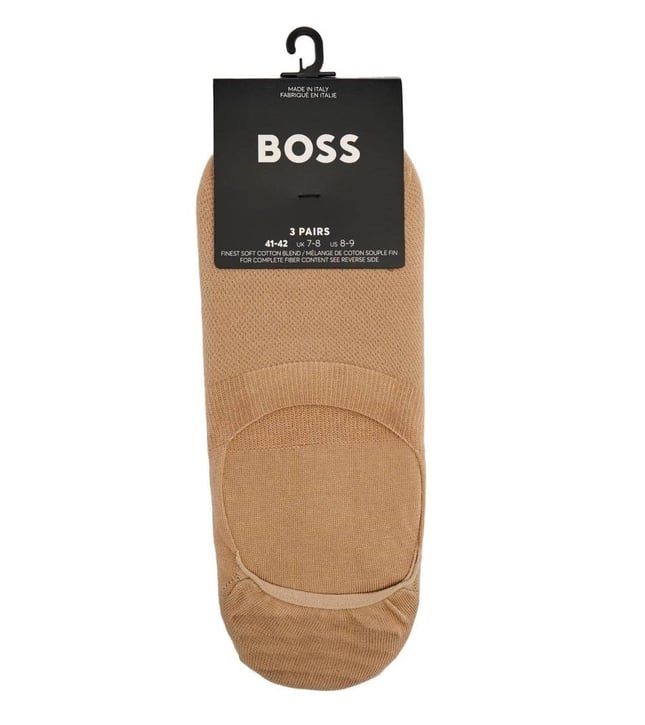 BOSS Erkek Pamuklu 3lü Bilek Altı Çok Renkli Çorap 50541442-960