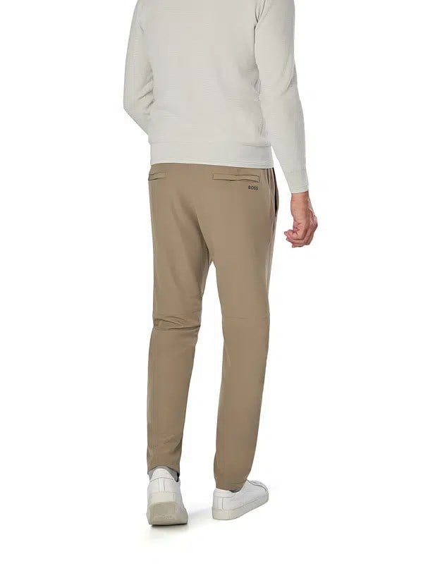 BOSS Erkek Slim Fit Çabuk Kuruyan Su Tutmayan Dar Paça Bej Pantolon 50534303-334