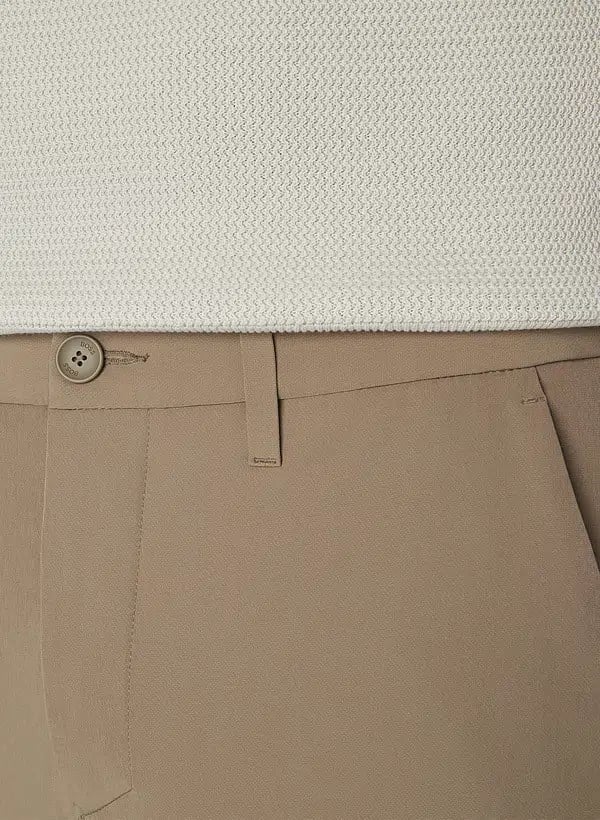 BOSS Erkek Slim Fit Çabuk Kuruyan Su Tutmayan Dar Paça Bej Pantolon 50534303-334
