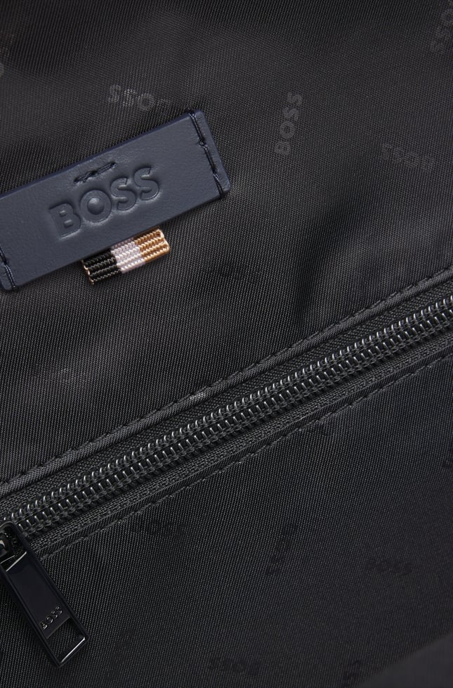 BOSS Erkek Su Geçirmez Kaplamalı Çoklu Bölmeli Fonksiyonel Lacivert Omuz Çantası 50567495-404