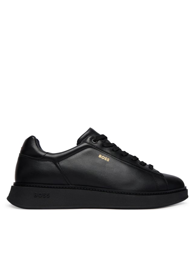 BOSS Erkek Yumuşak Süet Deri Bağcıklı Süper Hafif Dış Taban Siyah Sneaker 50568773-005