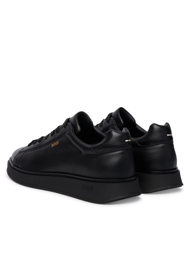 BOSS Erkek Yumuşak Süet Deri Bağcıklı Süper Hafif Dış Taban Siyah Sneaker 50568773-005