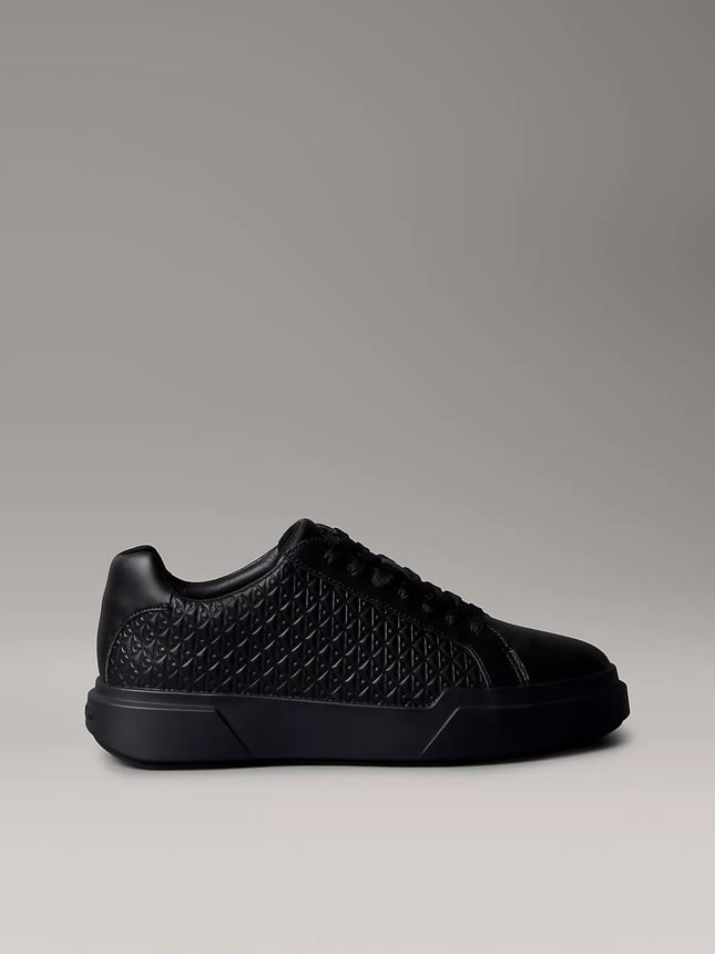 Calvin Klein Calvin Klein Erkek Bağcıklı Bağlama Yuvarlak Burun Deri Rahat Taban Siyah Sneaker YM0YM01383-0GJ