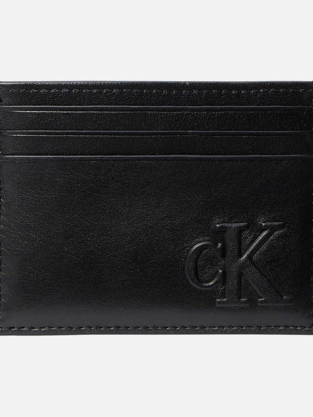 Calvin Klein Calvin Klein Erkek CK Logo Kabartmalı Ekstra Kart Bölmeli Deri Siyah Cüzdan LV04G1070G-UB1