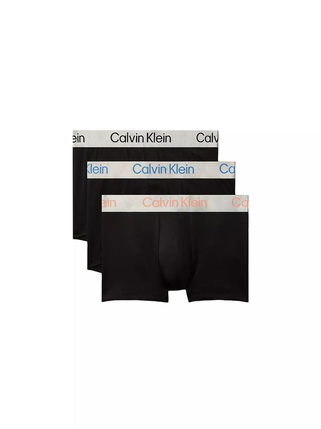 Calvin Klein Erkek Dar Kalıp Nefes Alabilen Kumaş Logolu Elastik Bel Bantlı 3lü Siyah Boxer LV00NB4269-JFA