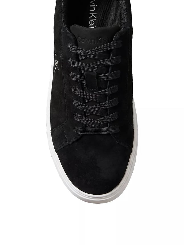 Calvin Klein Erkek Düşük Bilekli Rahat Taban Ck Logolu Süet Siyah Sneaker YM0YM01434-01H