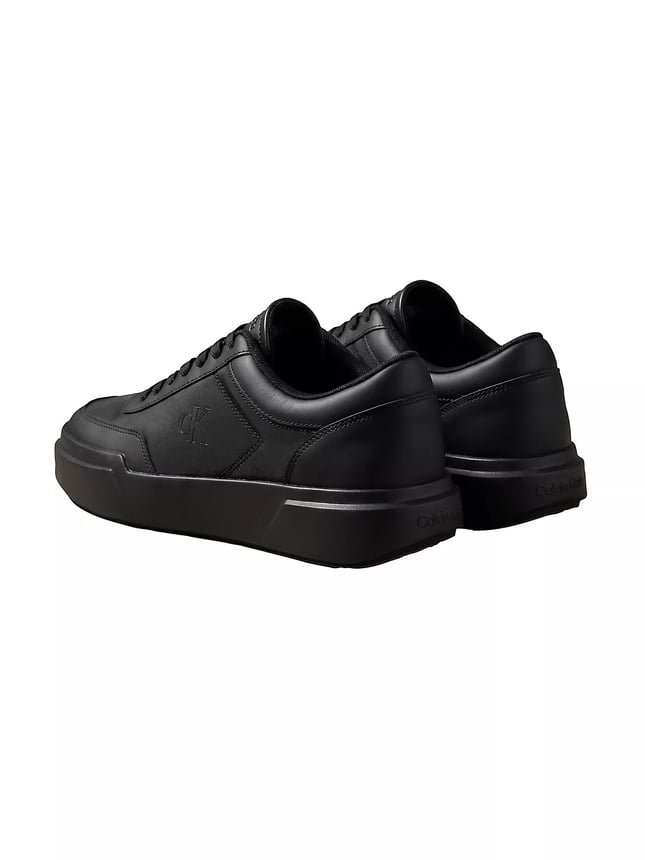 Calvin Klein Erkek Düşük Bilekli CK Logo İmzalı Deri Siyah Sneaker HM0HM02326-0GJ