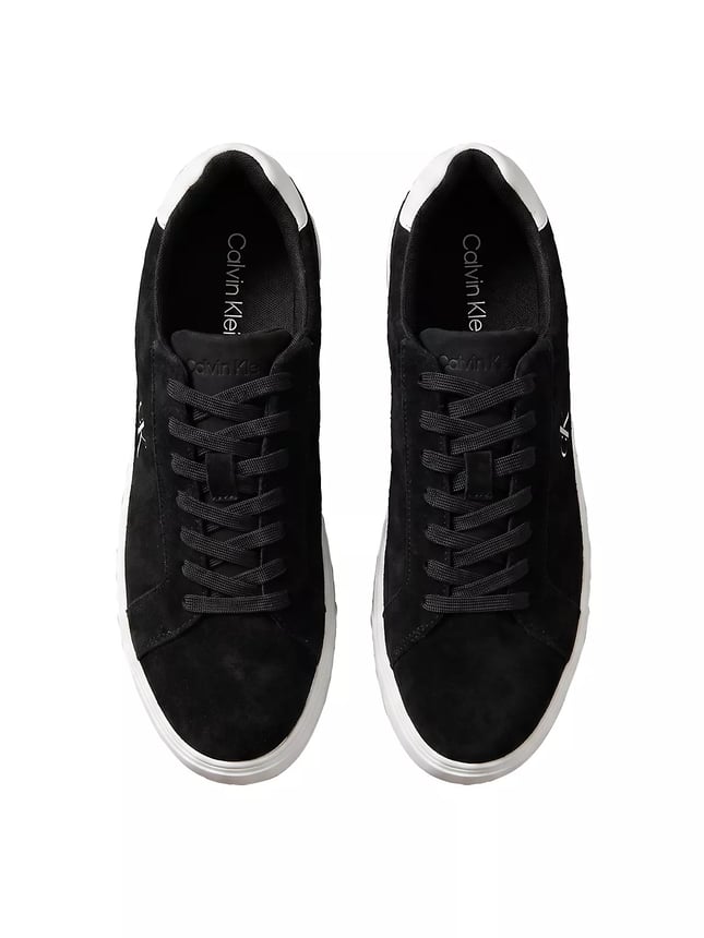 Calvin Klein Erkek Düşük Bilekli Rahat Taban Ck Logolu Süet Siyah Sneaker YM0YM01434-01H