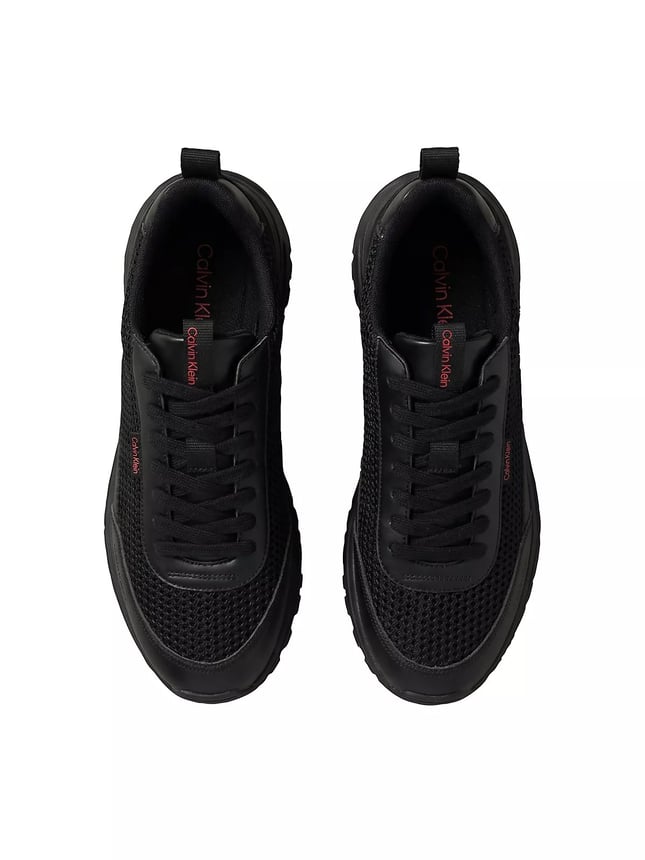 Calvin Klein Erkek Kalın Topuk Deri Bağcıklı Rahat Taban Siyah Sneaker HM0HM02240-06U