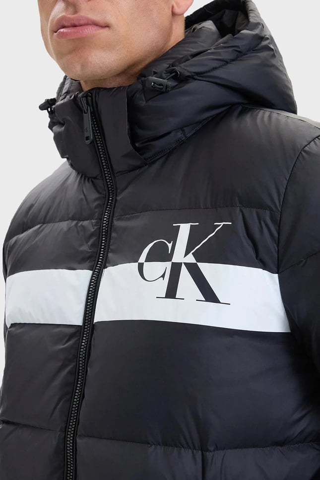 Calvin Klein Erkek Kapitoneli Regular Fit Kapüşonlu Şişme Siyah Mont LV04RH502G-UB1