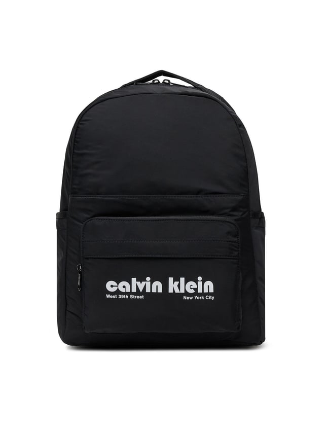 Calvin Klein Calvin Klein Erkek Logo Baskılı Fermuarlı Ön Bölmeli Geniş İç Hacimli Siyah Sırt Çantası LV04G3162G-UB1