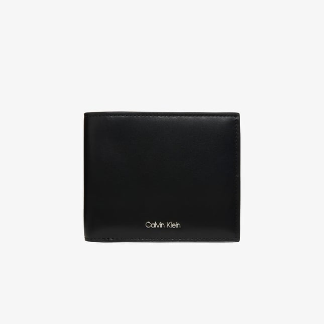 Calvin Klein Erkek Metalik Logo Kabartmalı Banknot Bölmeli Hakiki Deri Siyah Cüzdan LV04D1276G-UB1