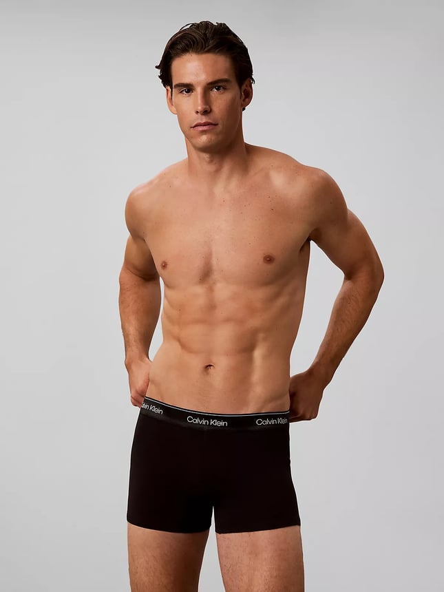Calvin Klein Erkek Pamuklu Slim Fit Beli Elastik Bantlı 3lü Kırmızı Boxer LV00NB4575-4O4