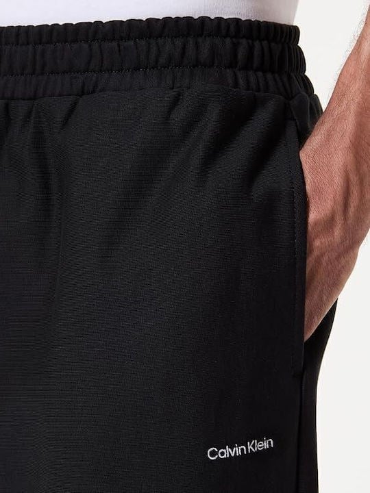 Calvin Klein Erkek Premium Havlu Kumaş Mikro Logo Detaylı Jogger Siyah Eşofman Altı LV04LH217G-UB1