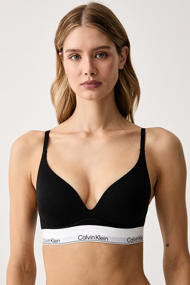 Calvin Klein Calvin Klein Kadın Balensiz Push Up Dolgulu Siyah Bralet LV00QF8992-UB1