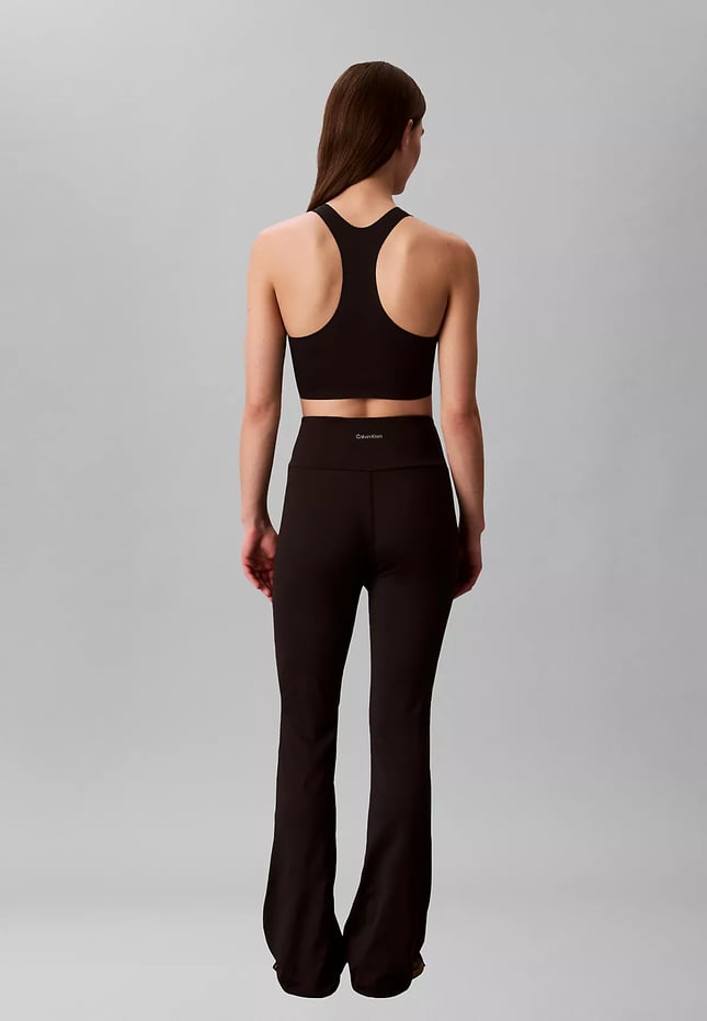 Calvin Klein Kadın Beli Lastikli Dar Kesim Geniş Paçalı Siyah Tayt LVGWS6L648-UB1