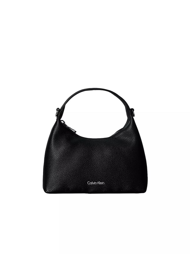 Calvin Klein Calvin Klein Kadın CK Logolu Çapraz Omuz Askılı Deri Fermuar Kapamalı Siyah Çanta LV04F3892G-UB1