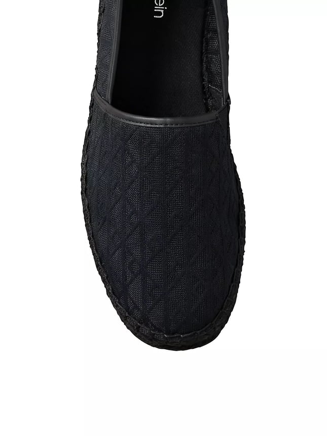 Calvin Klein Kadın Dikiş Detaylı Düşük Bilekli Kanvas Siyah Espadril HW0HW03032-0GJ