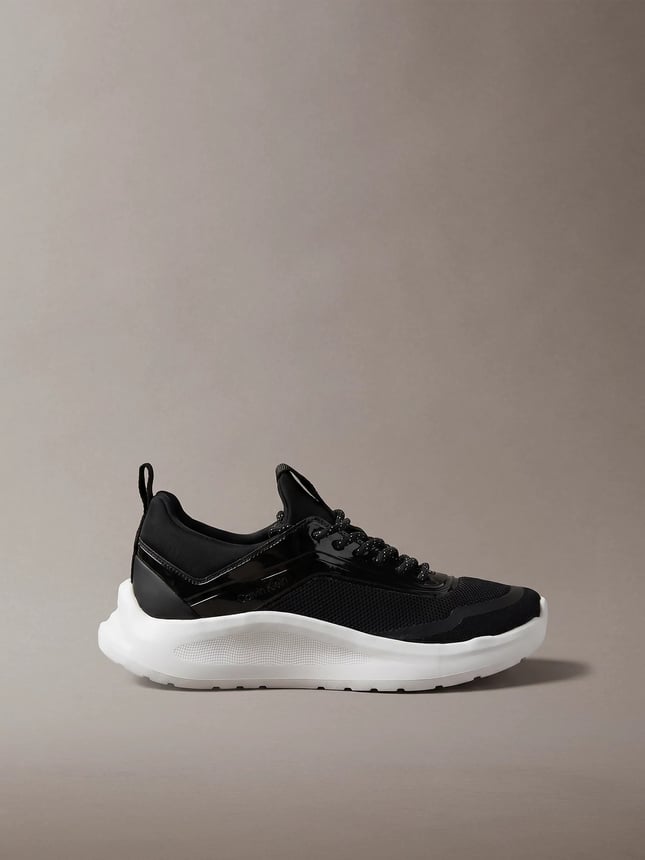 Calvin Klein Kadın File Yüzey Ultra Hafif EVA Tabanlı Logolu Siyah Sneaker HW0HW03434-0GM