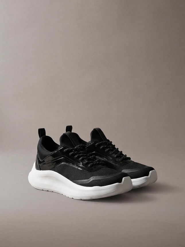 Calvin Klein Kadın File Yüzey Ultra Hafif EVA Tabanlı Logolu Siyah Sneaker HW0HW03434-0GM