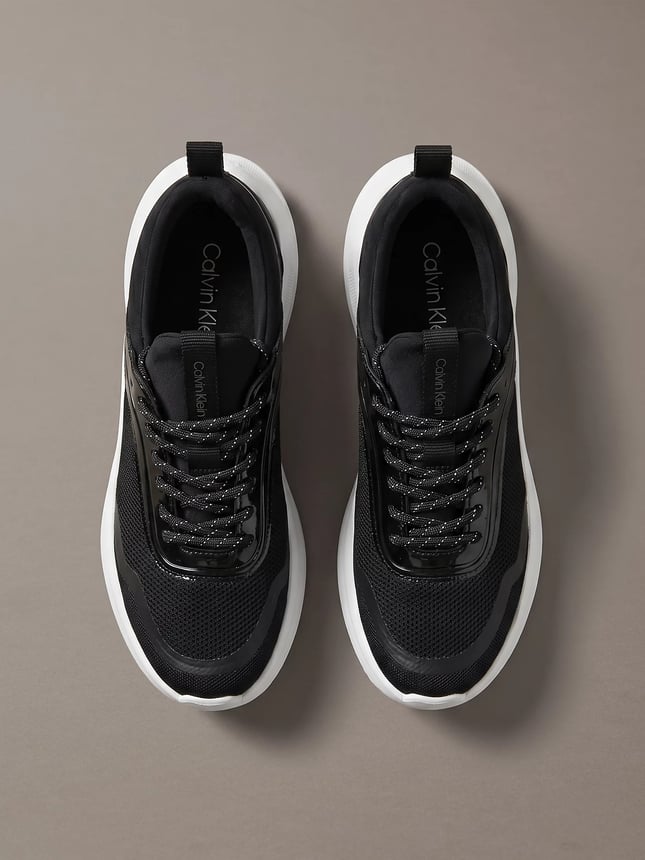 Calvin Klein Kadın File Yüzey Ultra Hafif EVA Tabanlı Logolu Siyah Sneaker HW0HW03434-0GM