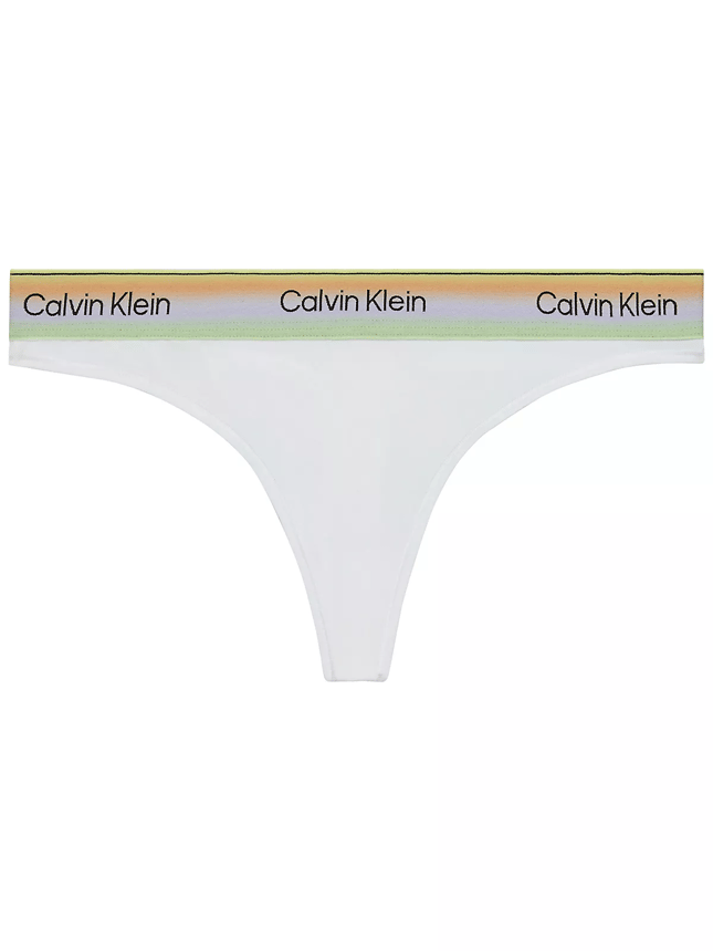 Calvin Klein Kadın Logo Detaylı Elastik Bel Bantlı Pamuklu Beyaz Bralet LV00QF8857-100