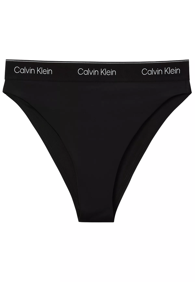 Calvin Klein Calvin Klein Kadın Logo İmzalı Elastik Bel Bantlı Brezilya Kesimi Siyah Bikini Altı LV00Q61131-UB1