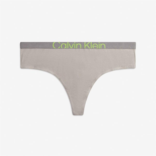 Calvin Klein Calvin Kleın Kadın Marka Logolu Beli Lastikli Gri Külot 000QF7401E-PET