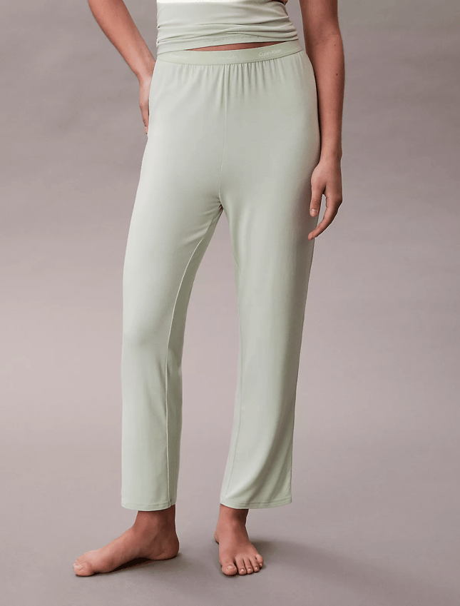 Calvin Klein Kadın Normal Kalıp Beli Lastikli Esnek Modal Kumaşlı Yeşil Pijama Altı 000QS7285E-492