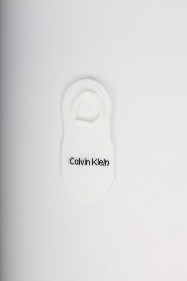 Calvin Klein Kadın Pamuklu Renk Geçişli Logo Detaylı İkili Paket Siyah Çorap C701238130-004