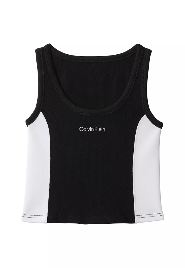 Calvin Klein Kadın Pamuklu Logo Detaylı Dar Kesim Siyah Mayo LV00Q61152-UB1